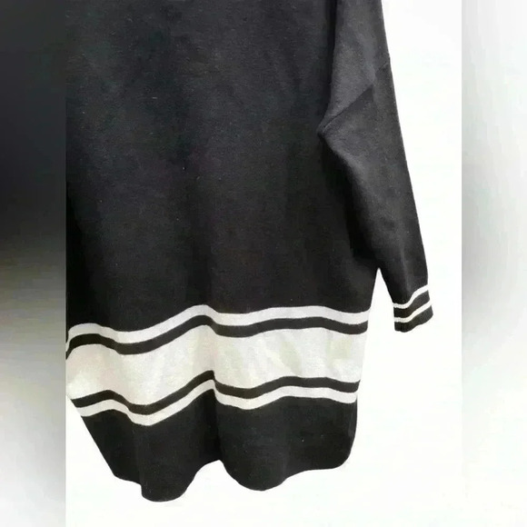 Anthropologie NVLT Black and White PIPPA Open Cardigan Knit Sweater - Picture 12 of 13